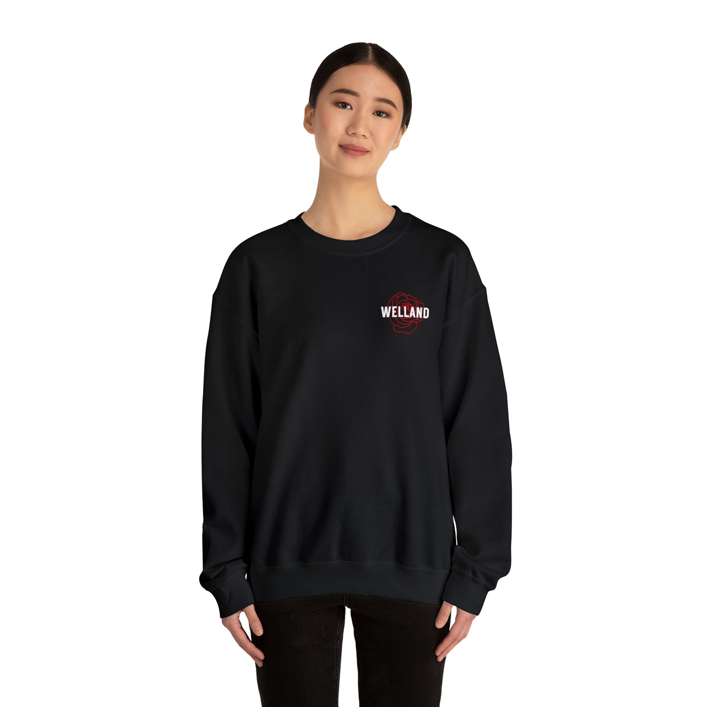 Geo Rose Pocket Crest Crewneck Sweatshirt
