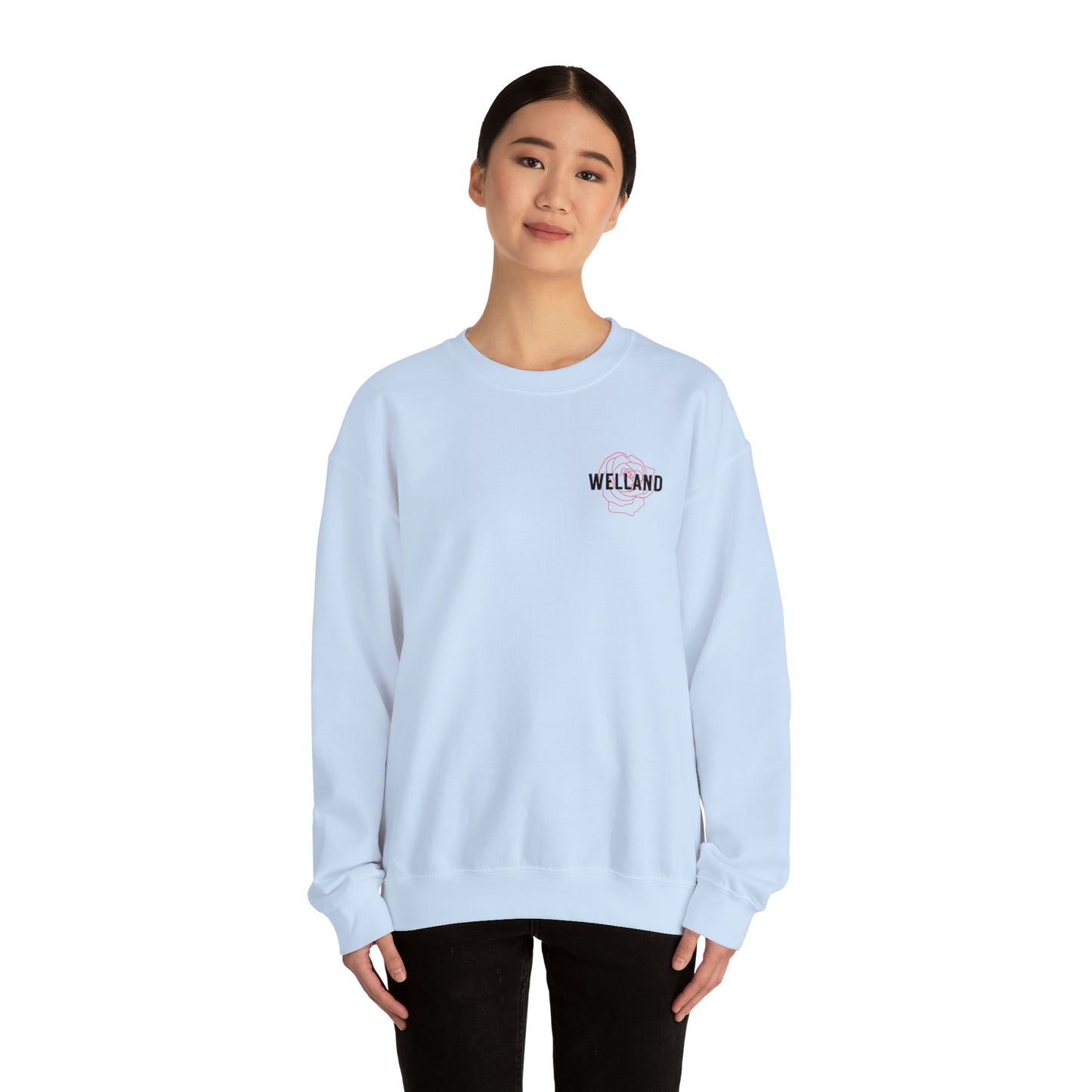 Geo Rose Pocket Crest Crewneck Sweatshirt