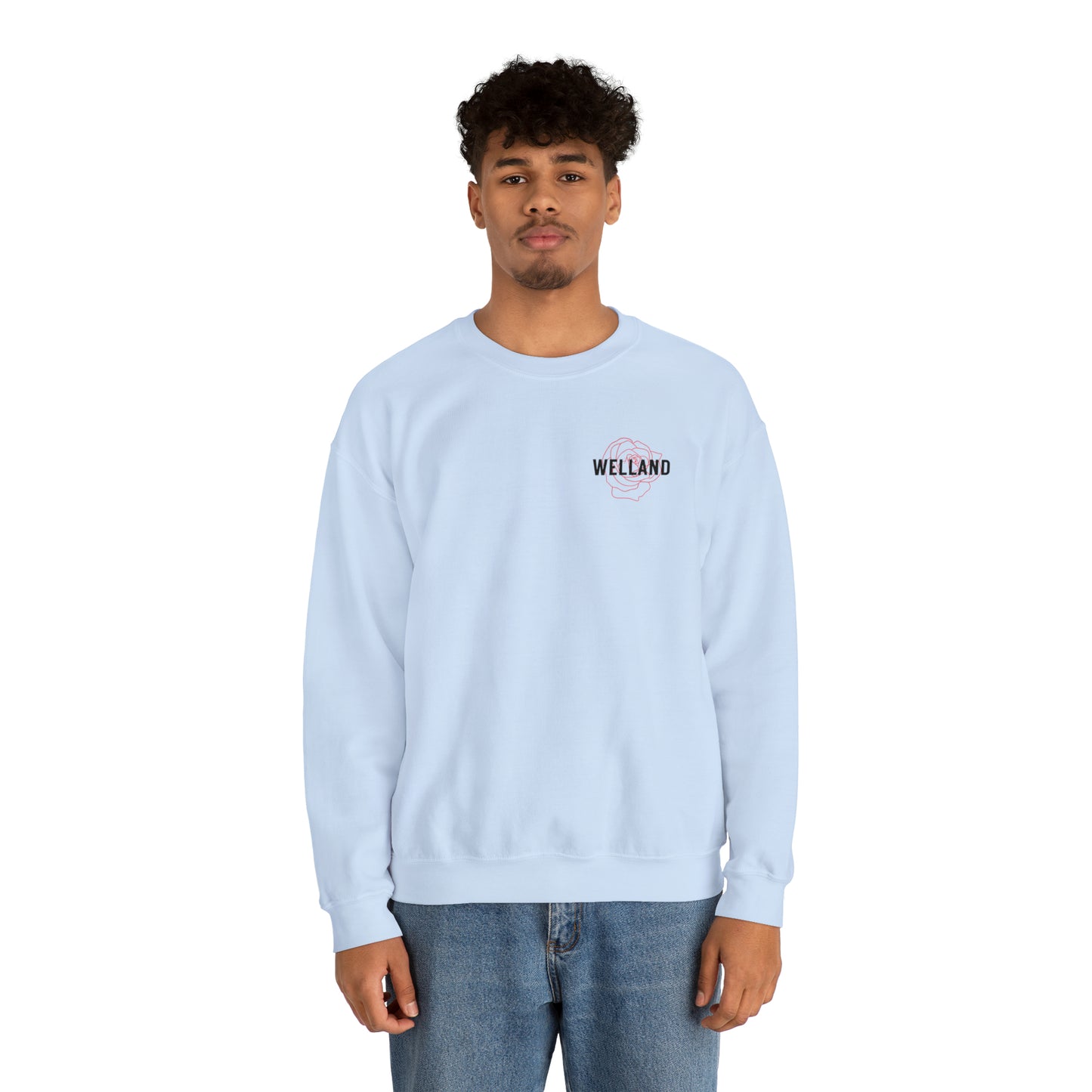 Geo Rose Pocket Crest Crewneck Sweatshirt