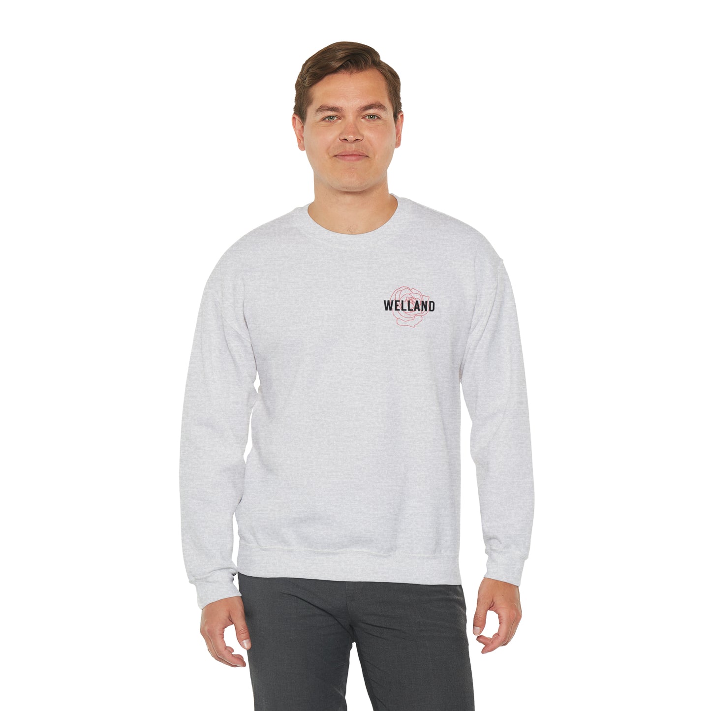 Geo Rose Pocket Crest Crewneck Sweatshirt