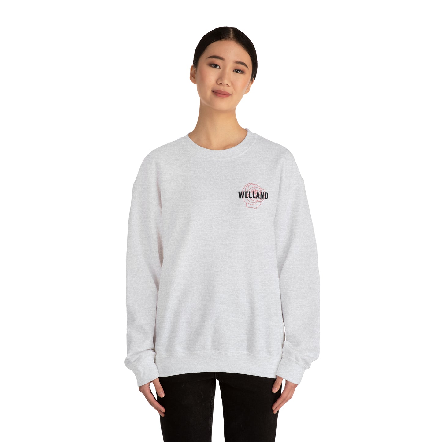 Geo Rose Pocket Crest Crewneck Sweatshirt