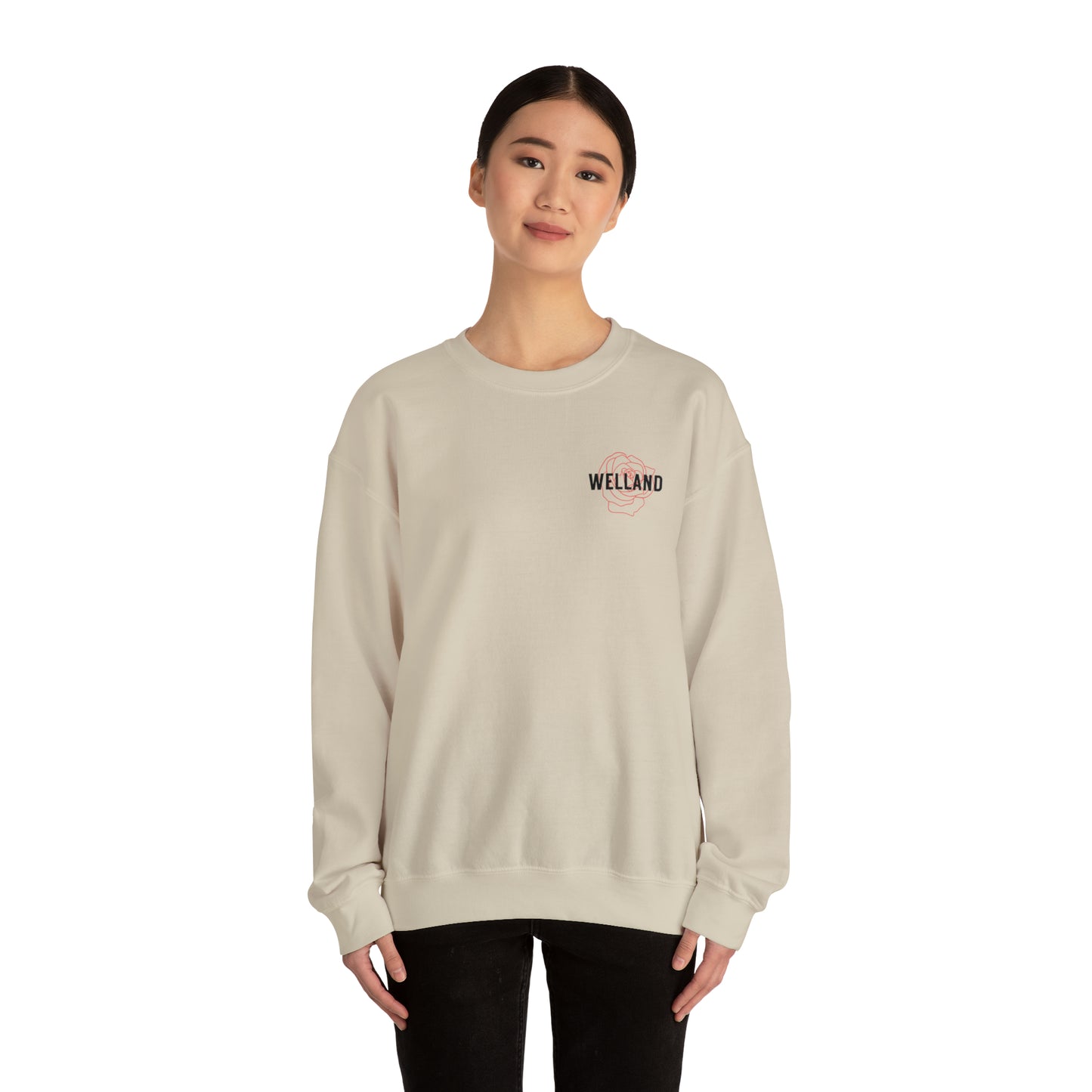 Geo Rose Pocket Crest Crewneck Sweatshirt