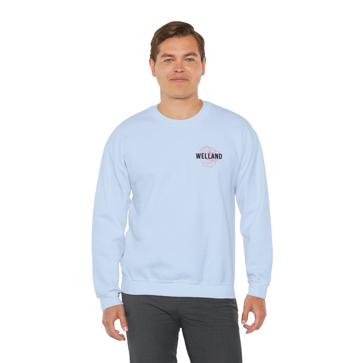Geo Rose Pocket Crest Crewneck Sweatshirt