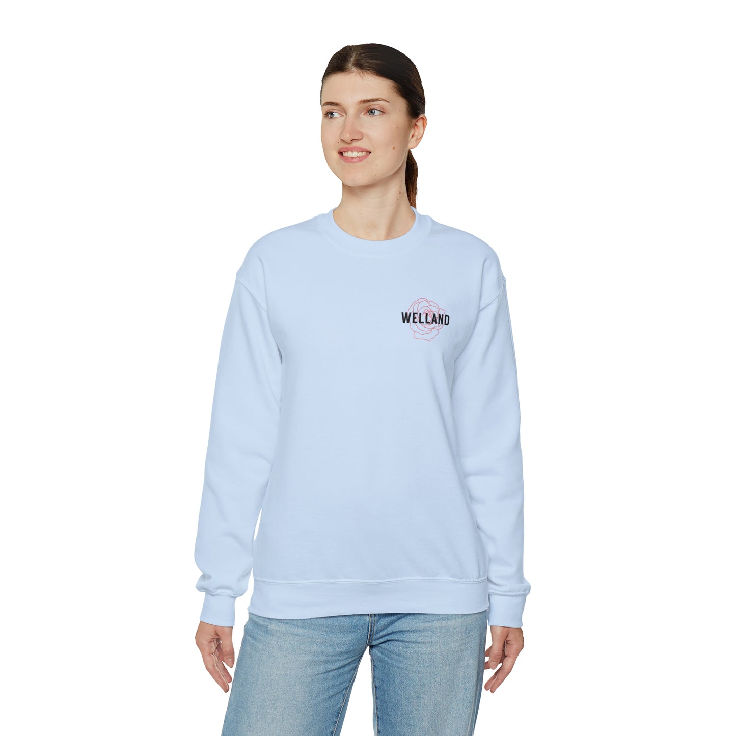Geo Rose Pocket Crest Crewneck Sweatshirt