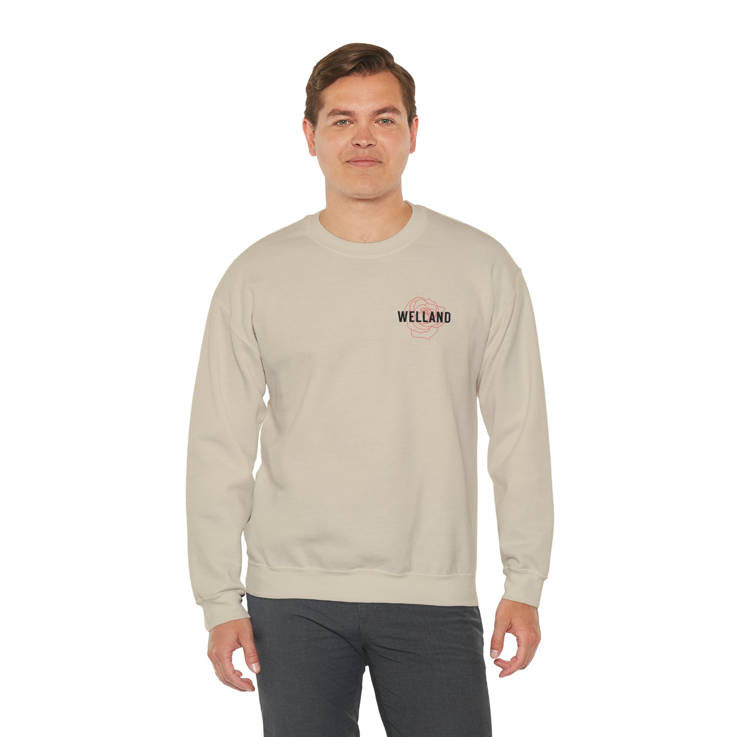 Geo Rose Pocket Crest Crewneck Sweatshirt