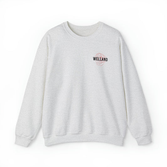 Geo Rose Pocket Crest Crewneck Sweatshirt